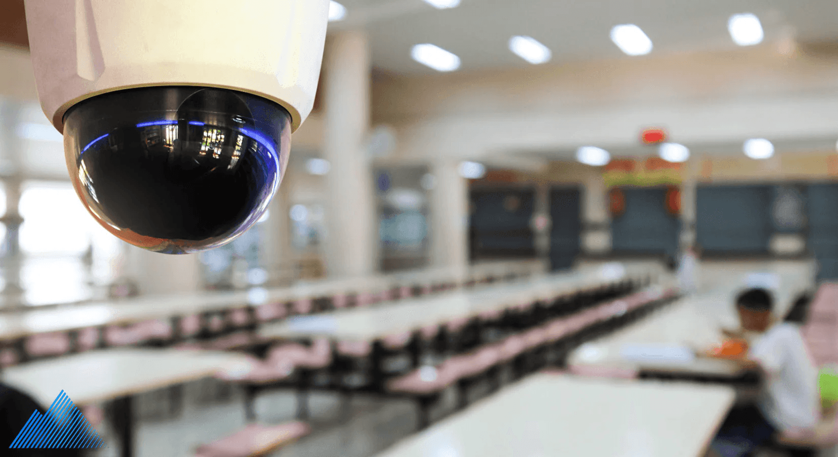 School security camera monitoring cafeteria